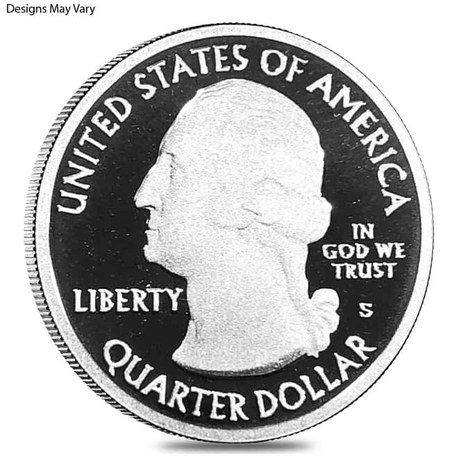 $10 Face Value Proof Washington Quarters 90% Silver 40-Coin Roll (1992-Present)