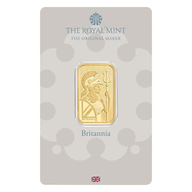 10 gram Britannia Gold Bar .9999 Fine (In Assay)