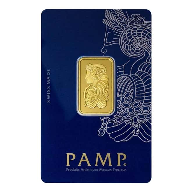10 Gram PAMP Suisse Lady Fortuna Veriscan Gold Bar (w/ Frame)