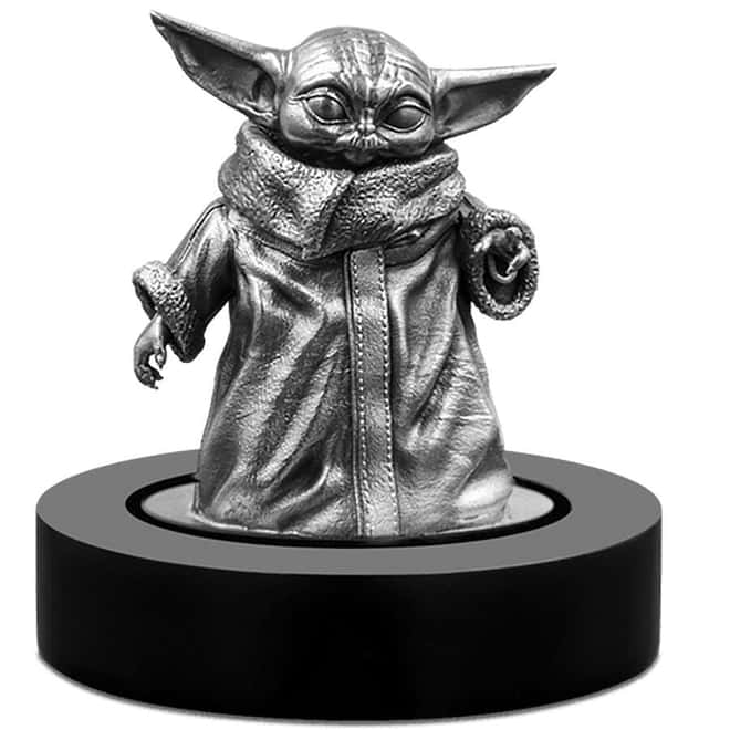 150 Gram New Zealand Mint Star Wars Grogu The Child Silver Miniature
