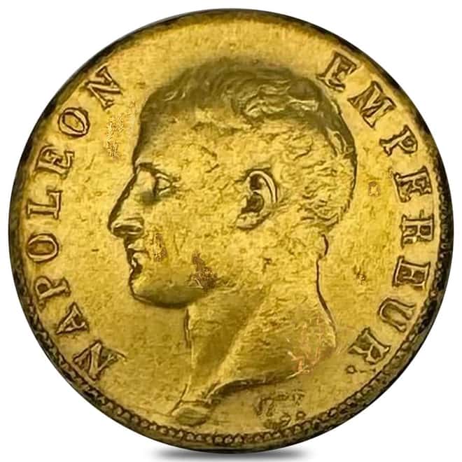 1804-1805 France 40 Francs Napoleon I Gold Coin Abrasions (Random)
