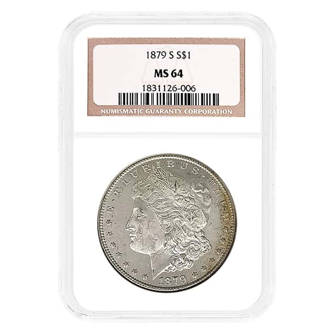 1879-S Morgan Silver Dollar $1 NGC MS 64