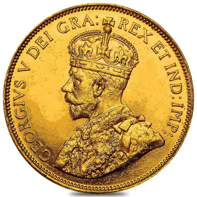 1912-1914 Canada George V $10 Gold Coin BU (Random Year)