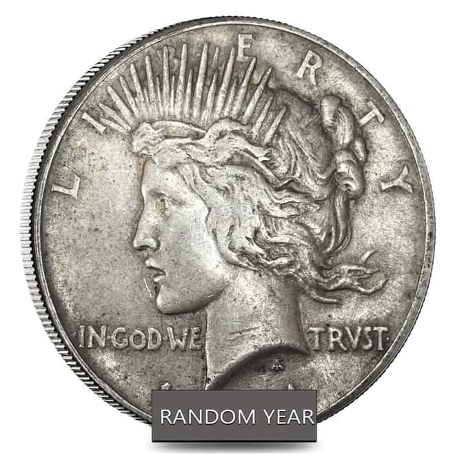 Roll of 20 - 1922-1935 Peace Silver Dollar AU (Random Year)