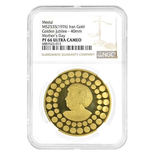 1976 Golden Jubilee Mother's Day Proof Gold Medal NGC PF 66