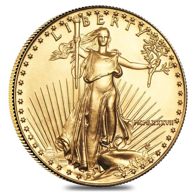 1987 1/2 oz Gold American Eagle BU (MCMLXXXVII)
