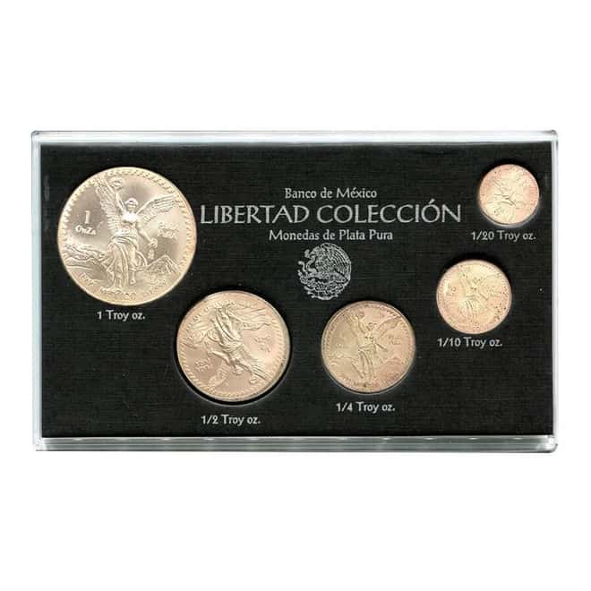 1991 1.9 oz Mexican Silver Libertad 5-Coin Set BU