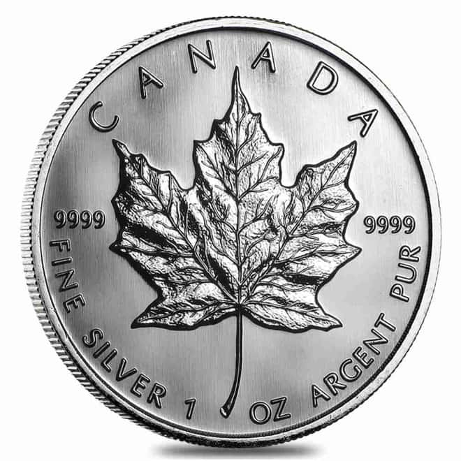 1999 1 oz Silver Canadian Maple Leaf .9999 Fine $5 Coin BU (Sealed)
