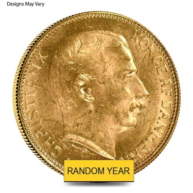 20 Kroner Denmark Gold Coin AGW .2593 oz AU/BU (Random Year)