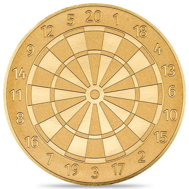 1/2 gram Gold Darts Coin Palau .9999 Fine