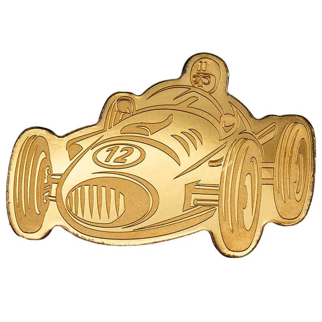 1/2 gram Gold Racing Coin Palau .9999 Fine