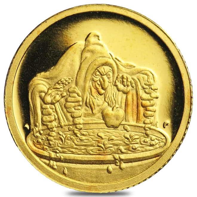 1/4 oz Rarities Mint Gold Snow White Witch Round 50th Ann.