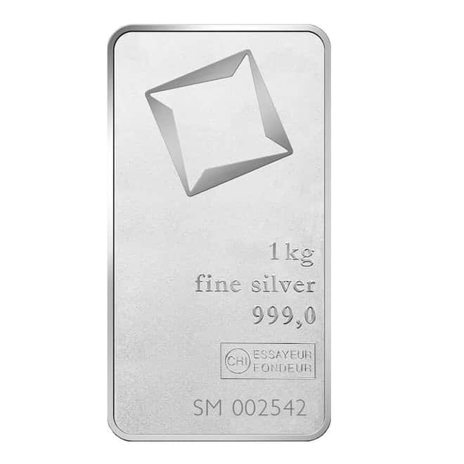 1 Kilo Silver Bar Valcambi Suisse Matte .999 Fine (w/Assay)