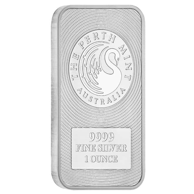 1 oz Australia Perth Mint Silver Kangaroo Bar .9999 Fine