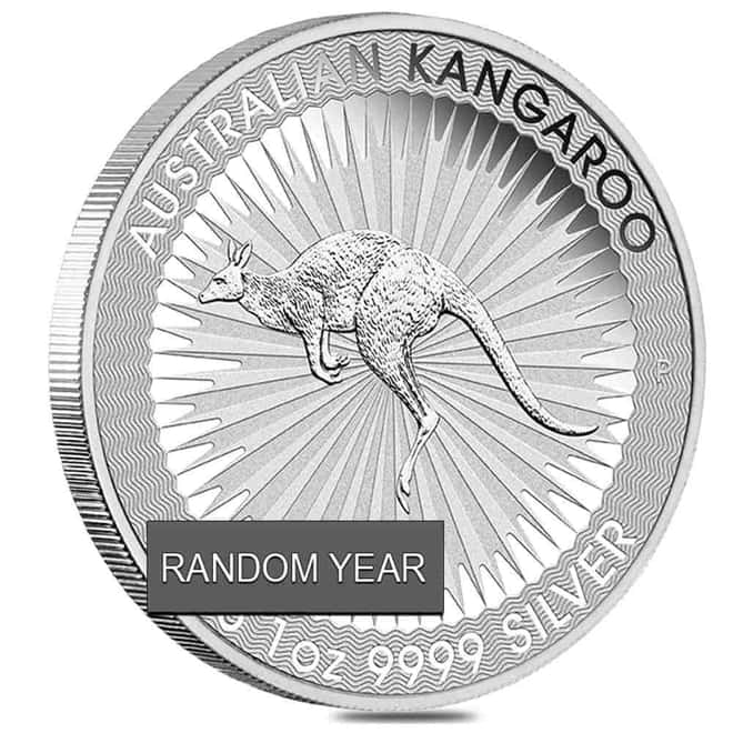 Tube of 25 - 1 oz Australian Silver Kangaroo Perth Mint BU (Random Year)