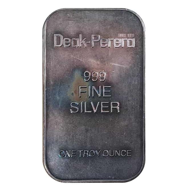 1 oz Deak Perera Vintage Silver Bar .999 Fine