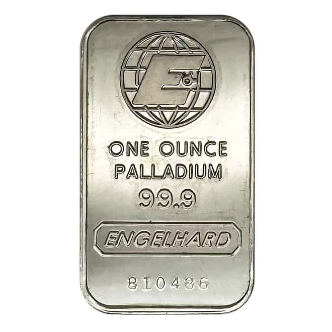 1 oz Engelhard Vintage Palladium Bar .999 Fine