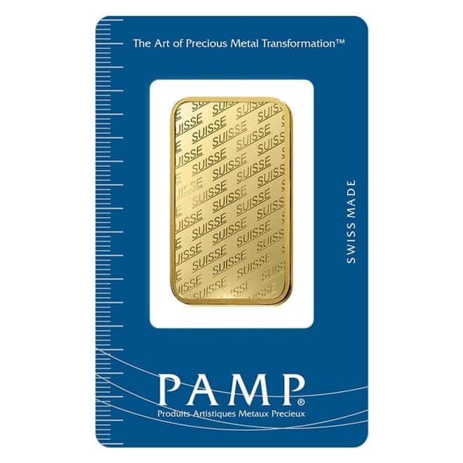 1 oz Gold Bar - PAMP Suisse - New Design (in Assay)