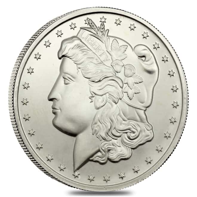 Tube of 20 - 1 oz Morgan Dollar Design Silver Round .9999 Fine