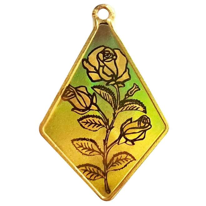 1 oz PAMP Suisse Holographic Rosa Gold Pendant .9999 Fine
