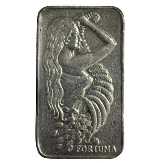 1 oz RAMI Suisse Lady Fortuna Silver Bar .999 Fine (Scruffy)