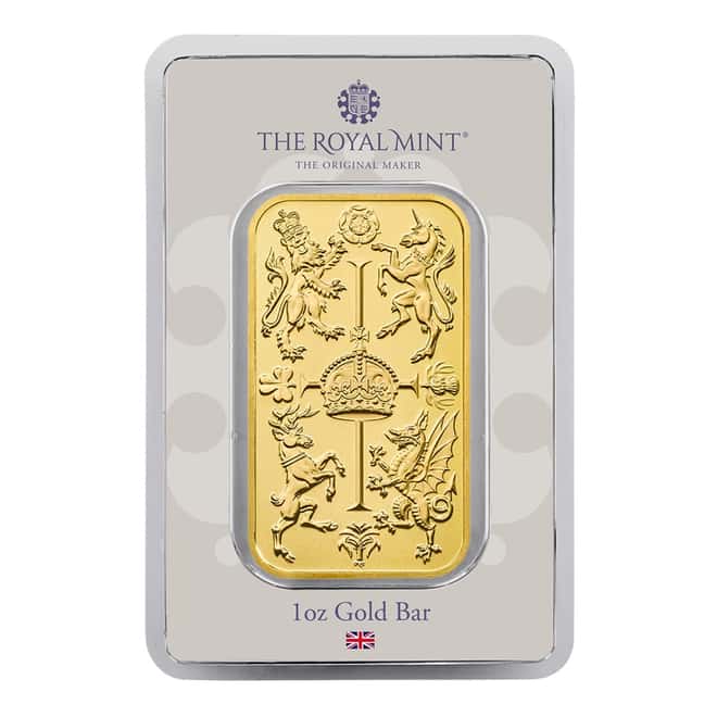 1 oz The Royal Celebration Gold Bar .9999 Fine (In Assay)