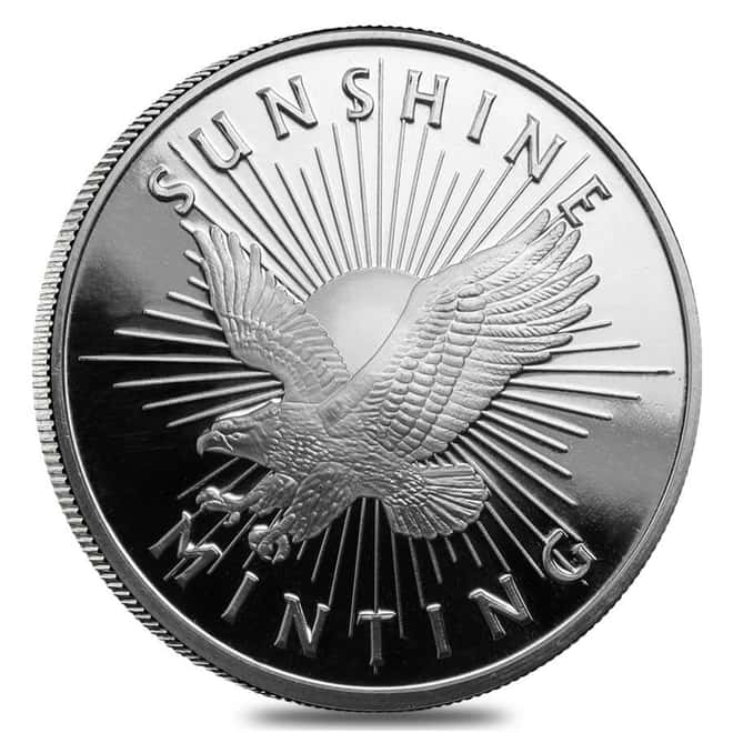Roll of 20 - 1 oz Sunshine Mint Silver Round .999 Fine (Lot, Tube of 20)