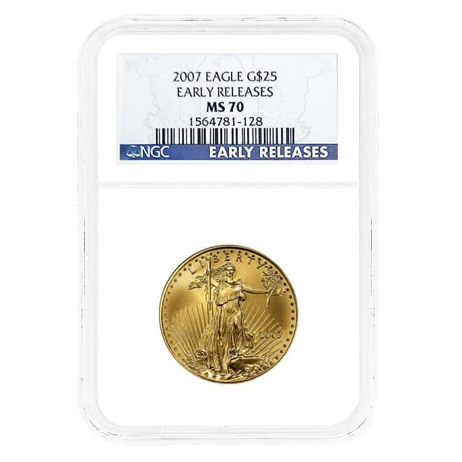 2007 1/2 oz Gold American Eagle NGC MS 70 ER