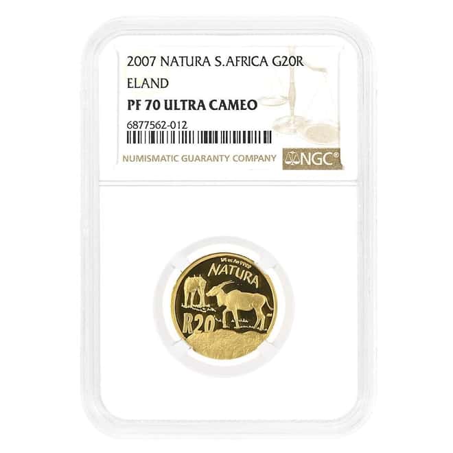 2007 South Africa 1/4 oz Gold Eland 20 Rand NGC PF 70 UCAM
