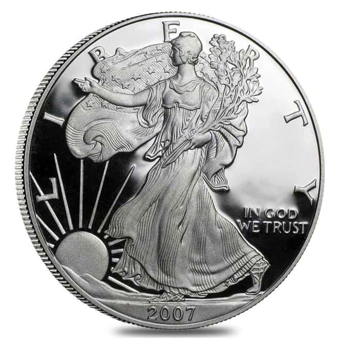 2007-W 1 oz Proof Silver American Eagle (w/Box & COA)