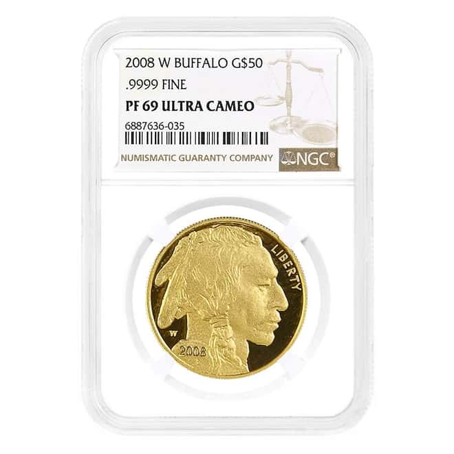 2008-W 1 oz $50 Proof Gold American Buffalo NGC PF 69 UCAM