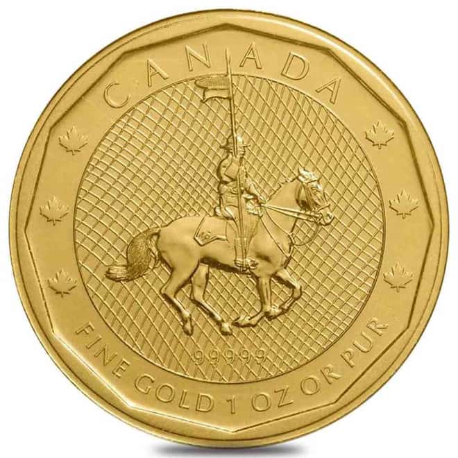 2011 1 oz Canadian Gold Mountie Maple Leaf $200 Coin BU