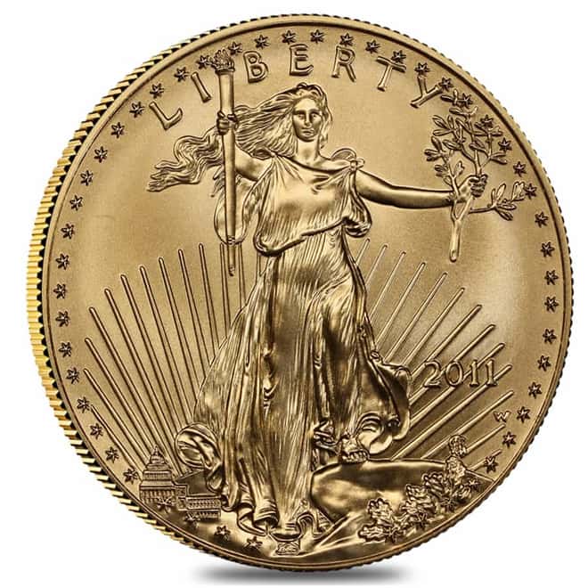 2011 W 1 oz $50 Burnished Gold American Eagle (w/Box & COA)