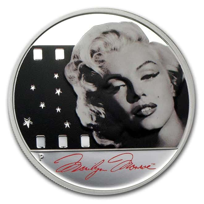 2012 1 oz Tuvalu Marilyn Monroe Proof Silver Coin .999 Fine