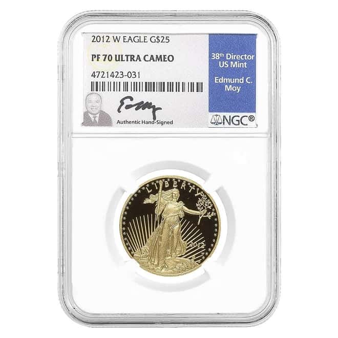 2012-W 1/2 oz $25 Proof Gold American Eagle NGC PF 70 UCAM (Moy)