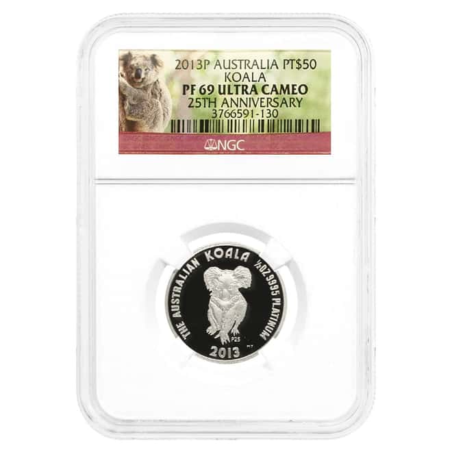 2013 1/2 oz Proof Platinum Australian Koala Perth Mint NGC PF 69