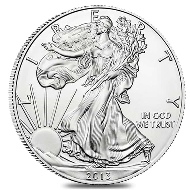 2013-W 1 oz Burnished Silver American Eagle $1 Coin (w/Box & COA)