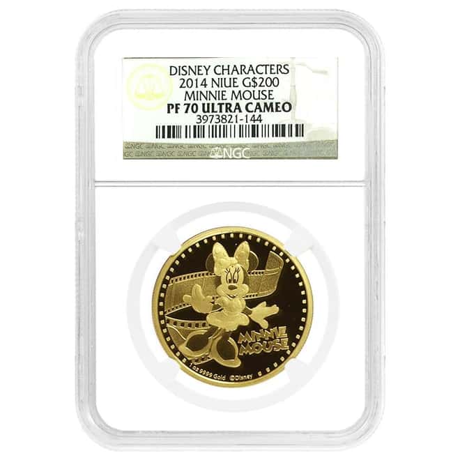 2014 Niue 1 oz Gold Disney Minnie Mouse Coin NGC PF 70 UCAM