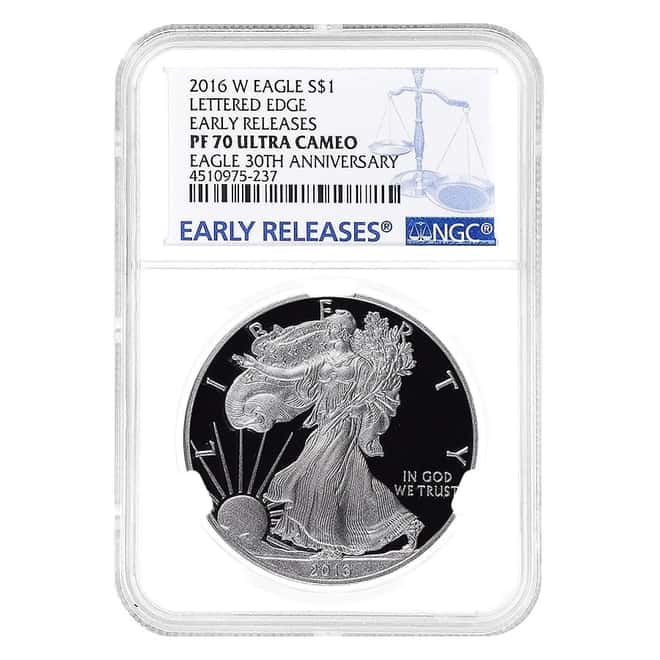 2016-W 1 oz Proof Silver American Eagle NGC PF 70 ER