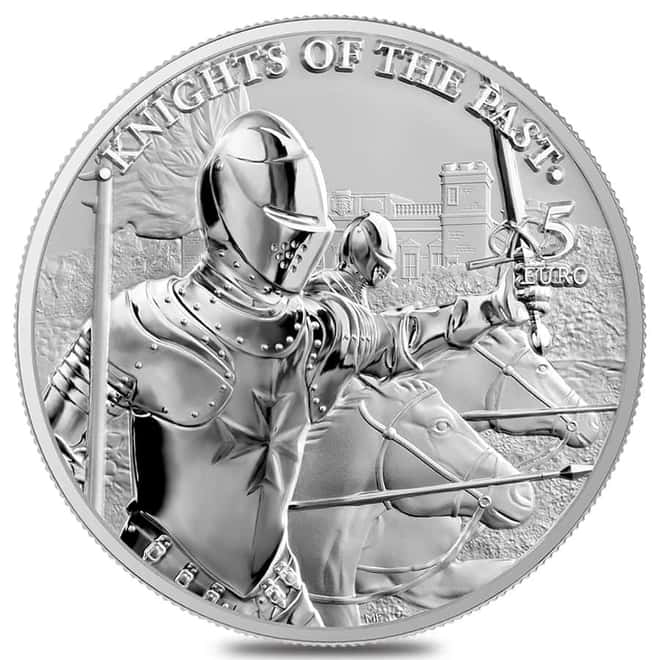 2021 Malta 1 oz Knights of the Past Silver Coin BU Germania