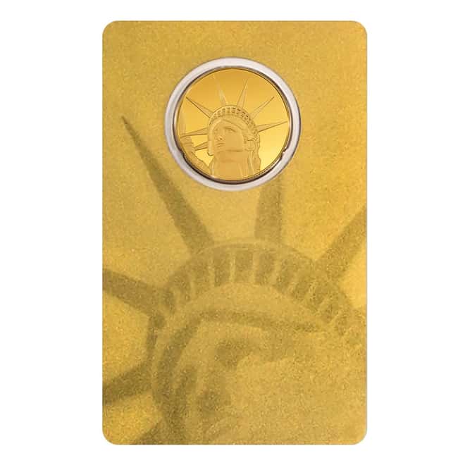 2017 Solomon Islands 1/4 oz Rosland Capital Statue of Liberty Gold Coin