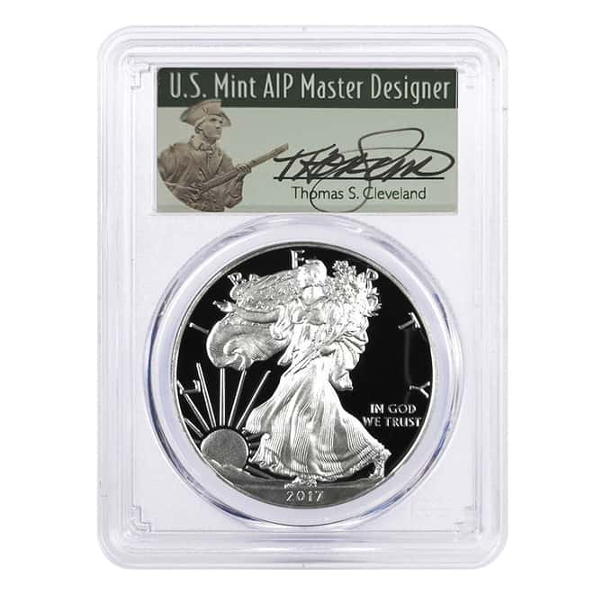 2017-W 1 oz Proof Silver American Eagle PCGS PF 70 FS (Cleveland)
