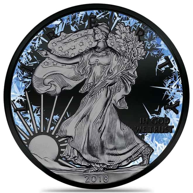 2018 1 oz Deep Frozen Silver American Eagle (w/Box & COA)