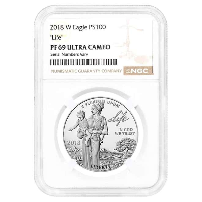 2018-W 1 oz Proof Platinum American Eagle Life NGC PF 69 UCAM