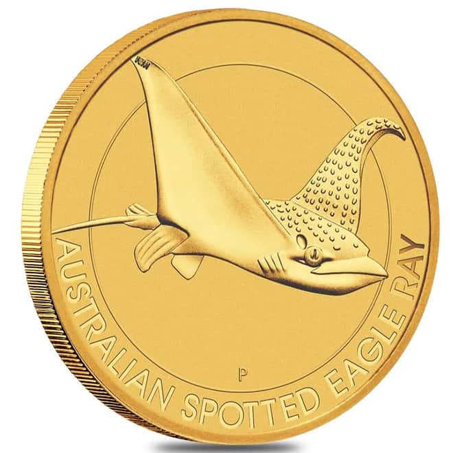 2021 1/4 oz Gold Australian Spotted Eagle Ray Coin BU