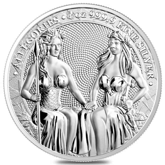 2021 2 oz Austria & Germania The Allegories Silver Coin