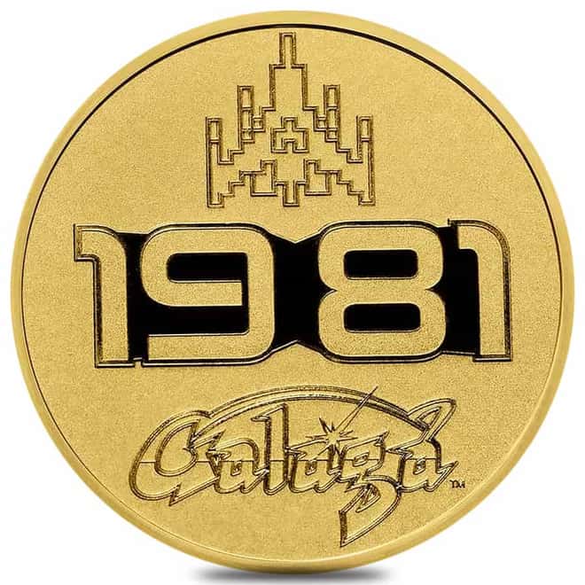 2021 Niue 1 oz GALAGA™ 40th Ann. Gold Coin BU (w/Box & COA)