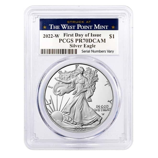 2022-W 1 oz Proof Silver American Eagle PCGS PF 70 FDI (WP)