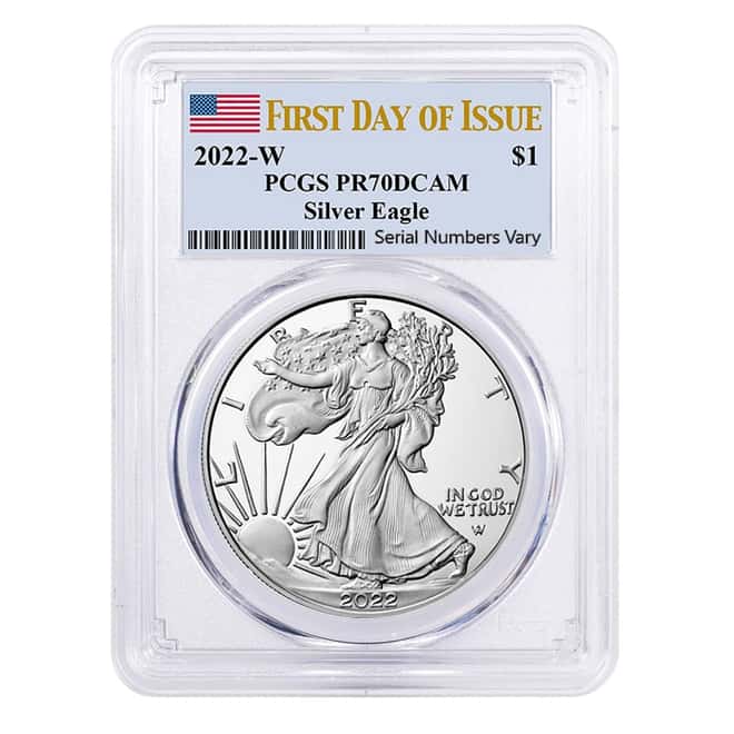 2022-W 1 oz Proof Silver American Eagle PCGS PF 70 FDI (Flag)