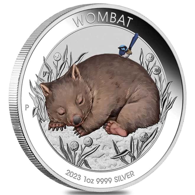2023 1 oz Australian Wombat Colorized Silver Coin Perth Mint